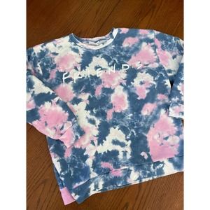 Friends Sweatshirt- Blue & Pink Tye Dye Size XXL 18